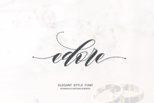 Edore: A Classy Script Font for Editorial Design