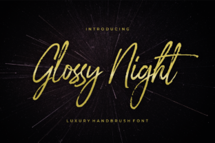 Glossy Night: A Script Font for Editorial Design