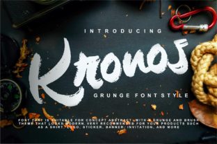Kronos Font: Bold Grunge Script for Crafters