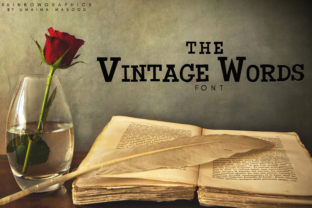 The Vintage Words Font for Handmade Creators